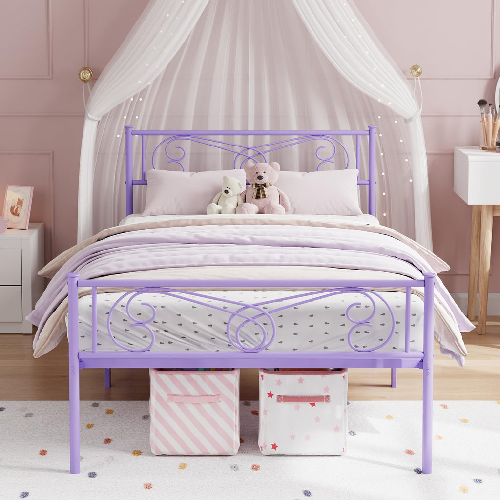 Twin Size Metal Bed Frame with Headboard I5595