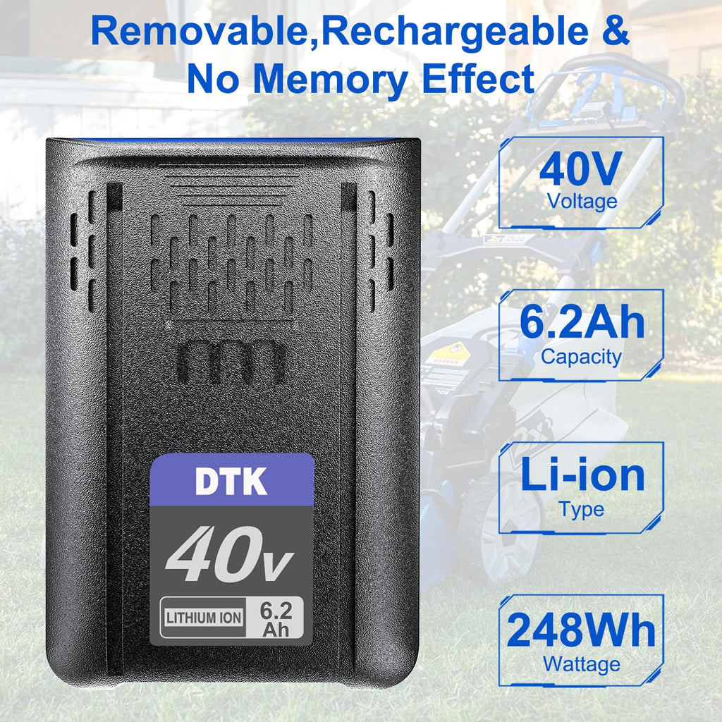 40V 6200mAh Cordless Power Tool Battery H703363