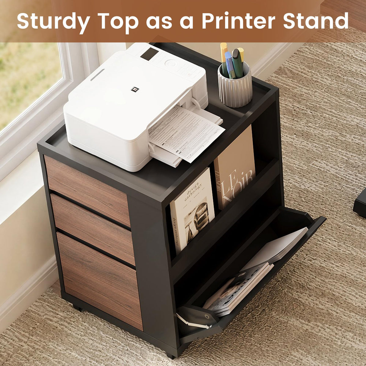 3 Drawer Mobile File Cabinet D676