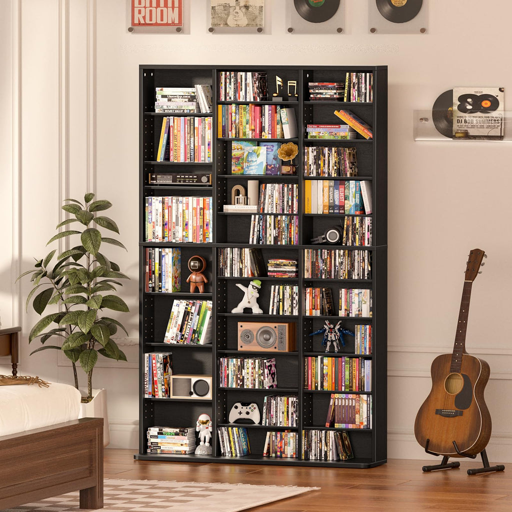 Black 11 Tier Display Cabinet D6115