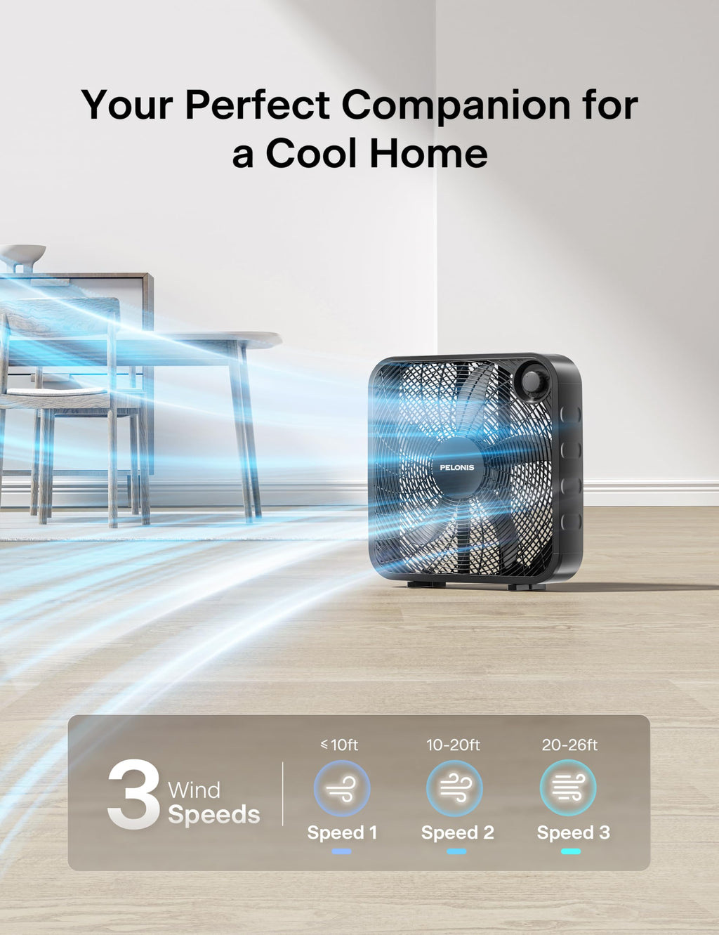 20 Inch 3 Speeds Box Fan W675445