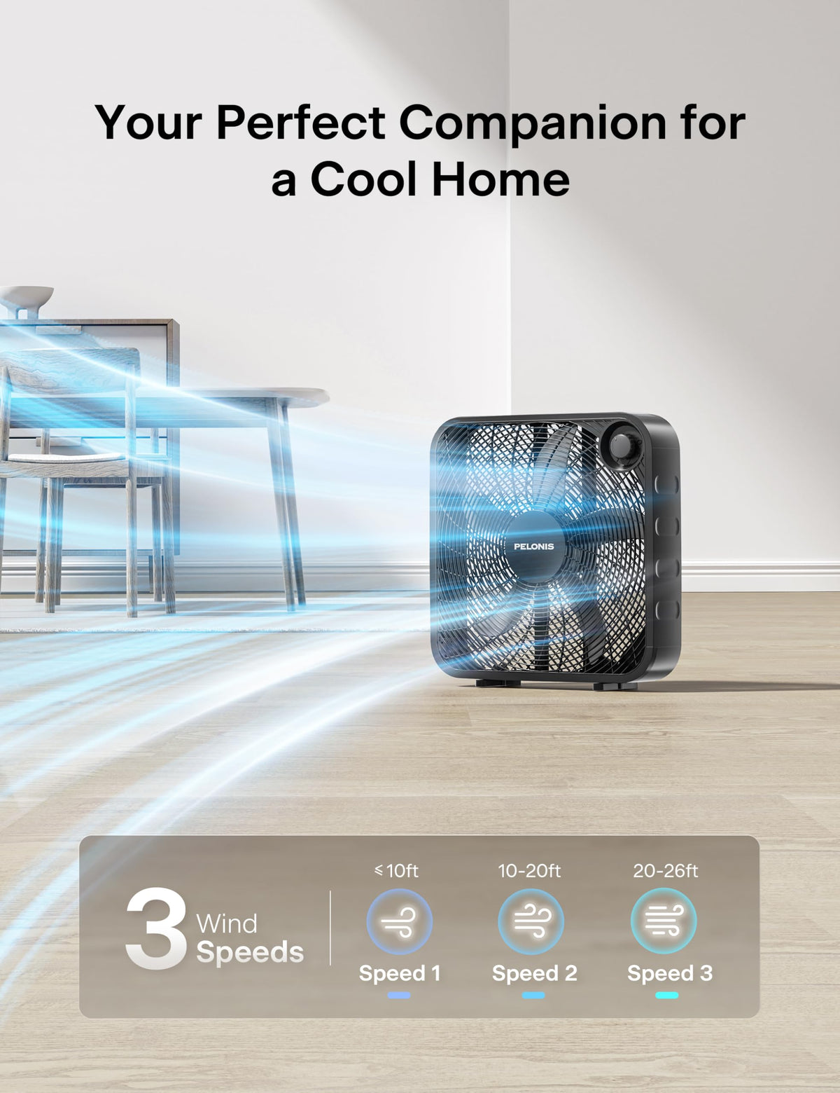 20 Inch 3 Speeds Box Fan W675445