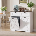 White Tilt Out Trash Cabinet C894193