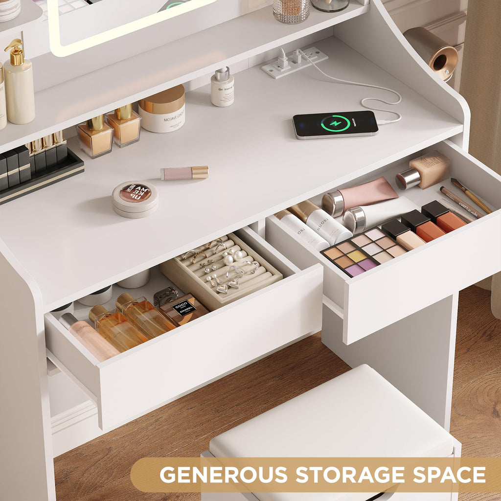Vanity Desk with Lighted Mirror X237936