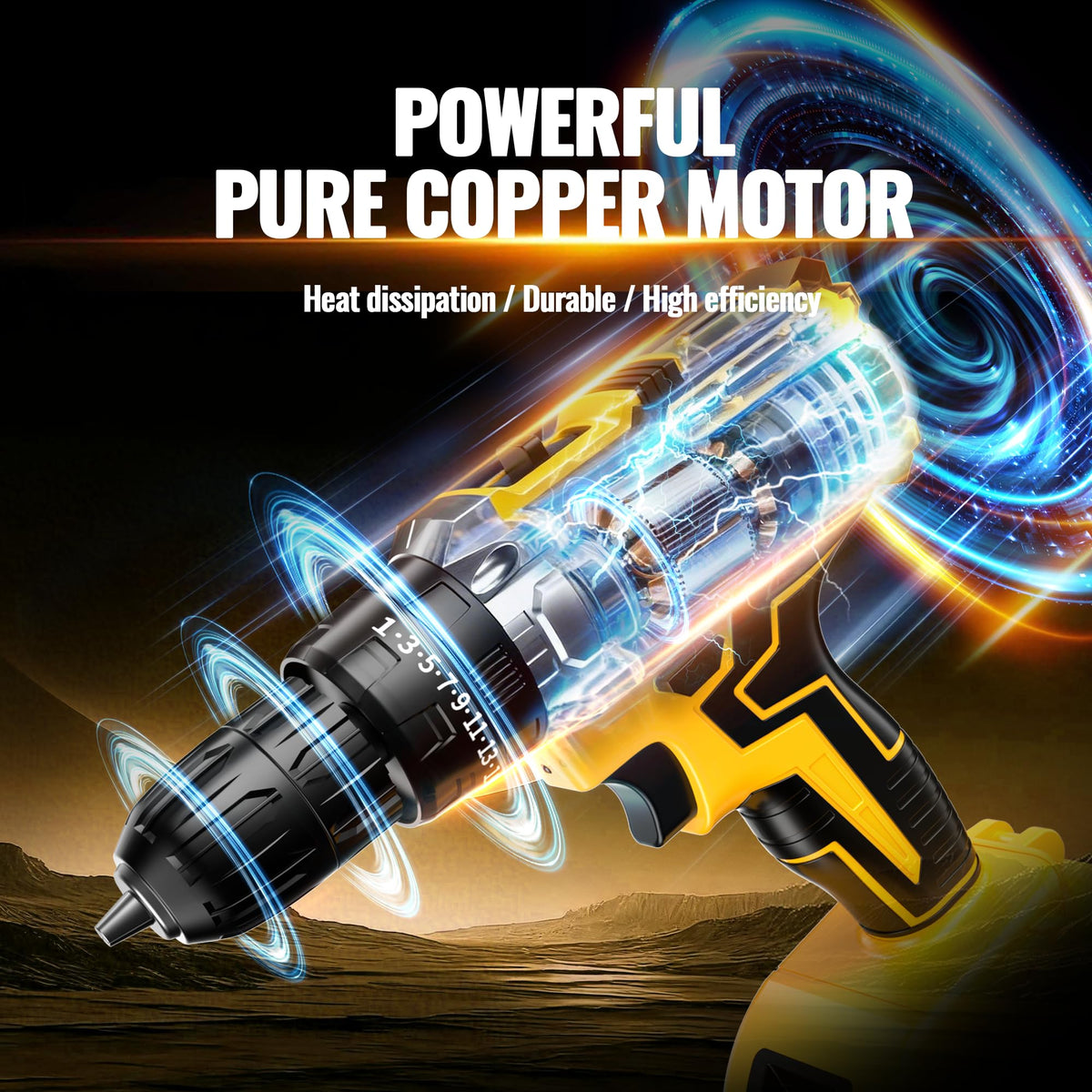 21V Cordless Drill Driver with 2 Batteries X943