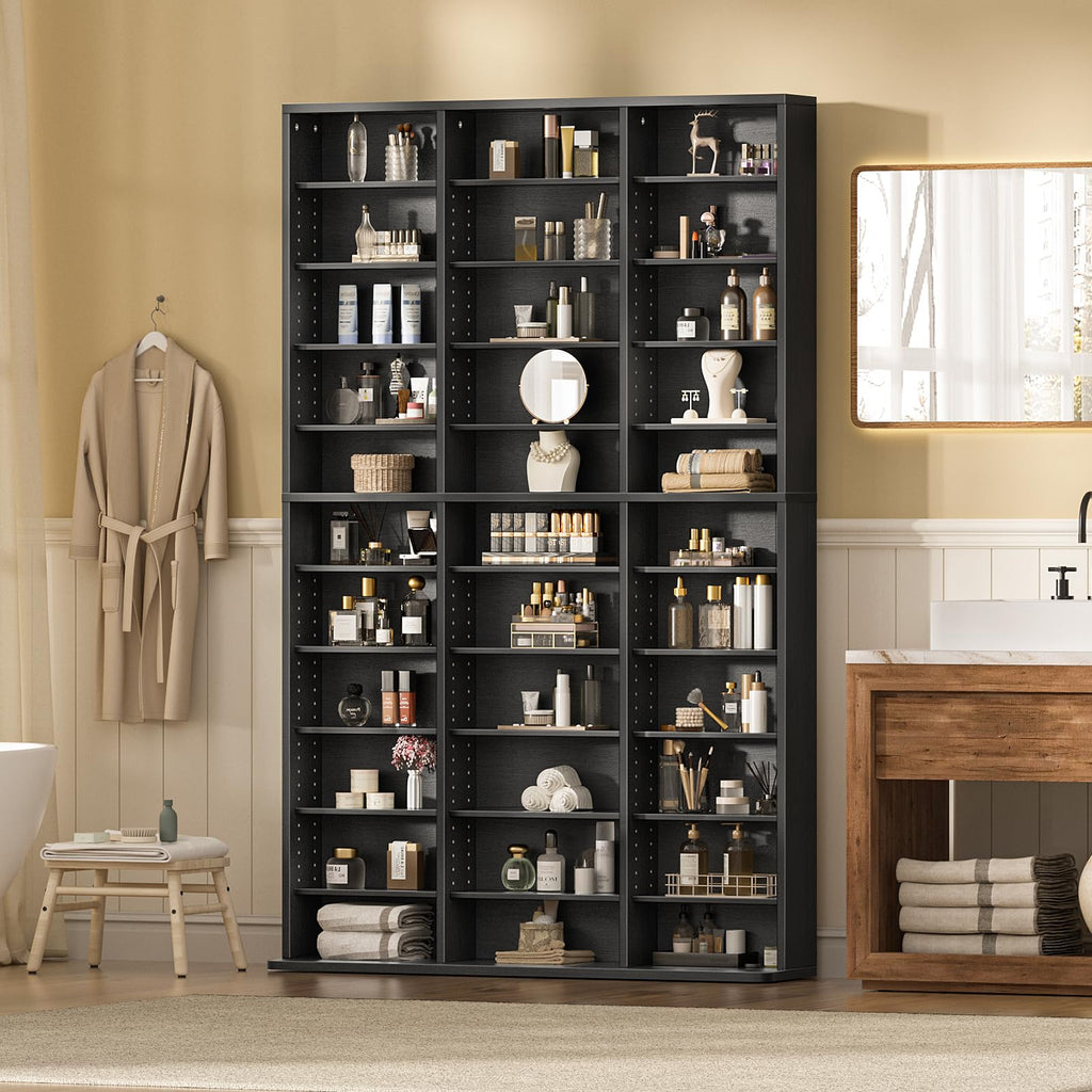 Black 11 Tier Display Cabinet D6115
