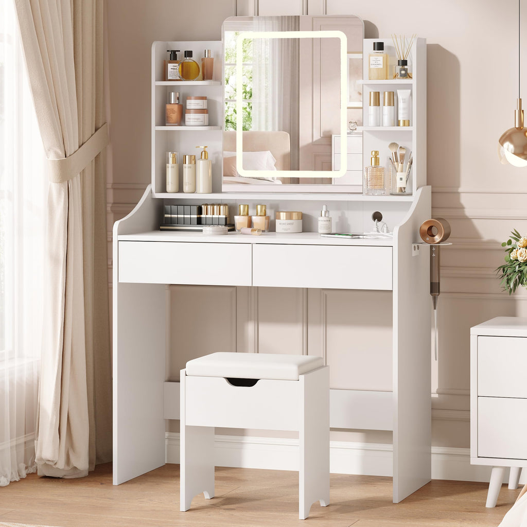 Vanity Desk with Lighted Mirror X237936