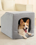Small Dog House with Dog Cave Bed H7173