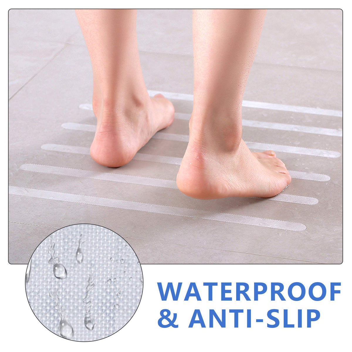 24 PCS Non Slip Adhesive Bathtub Stickers Q46317