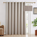 100% Blackout Linen Sliding Glass Door Curtains O145658