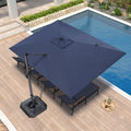 Navy Rectangle Patio Umbrella H519
