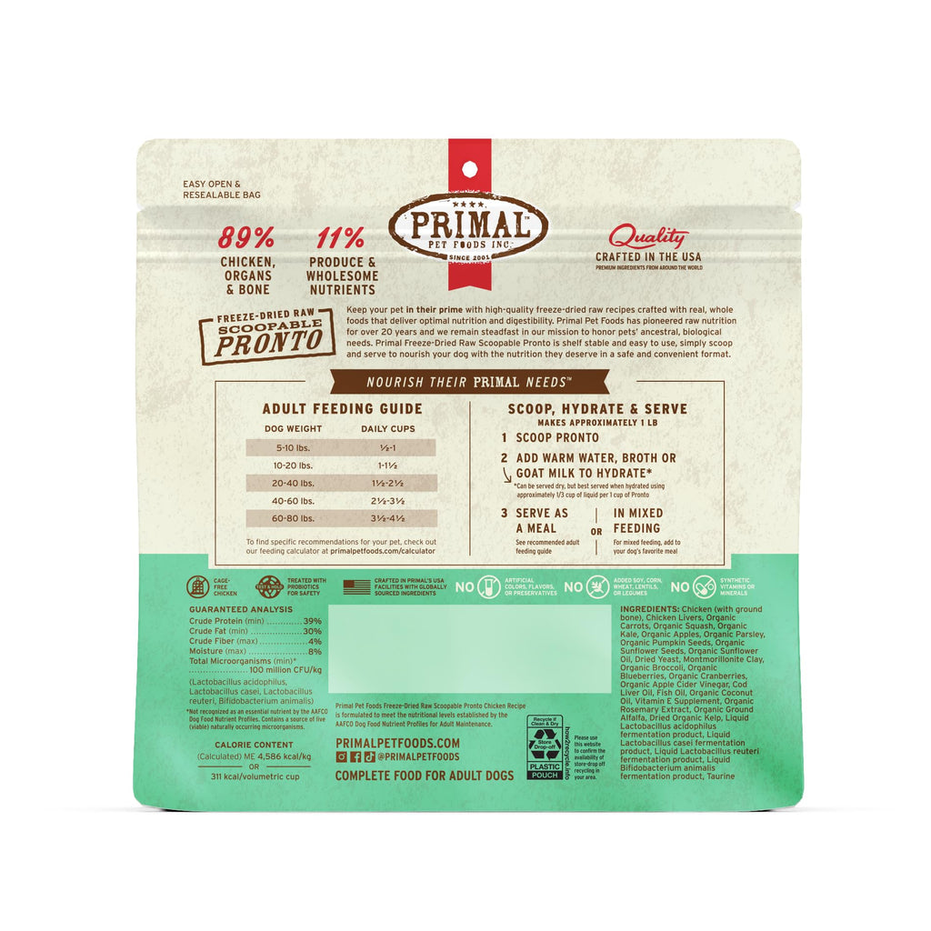 Freeze Dried Chicken Dog Food 16 oz E10983