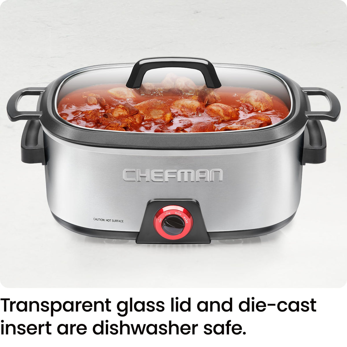 6-Quart Electric Slow Cooker with Removable Nonstick Insert W629565