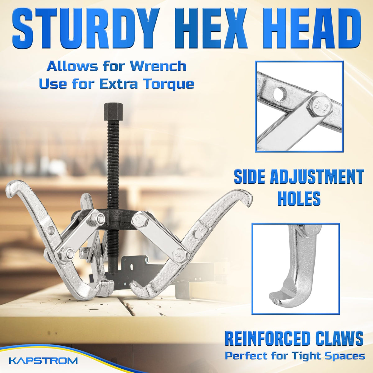 3-Jaw Gear Puller CR-V Steel D132