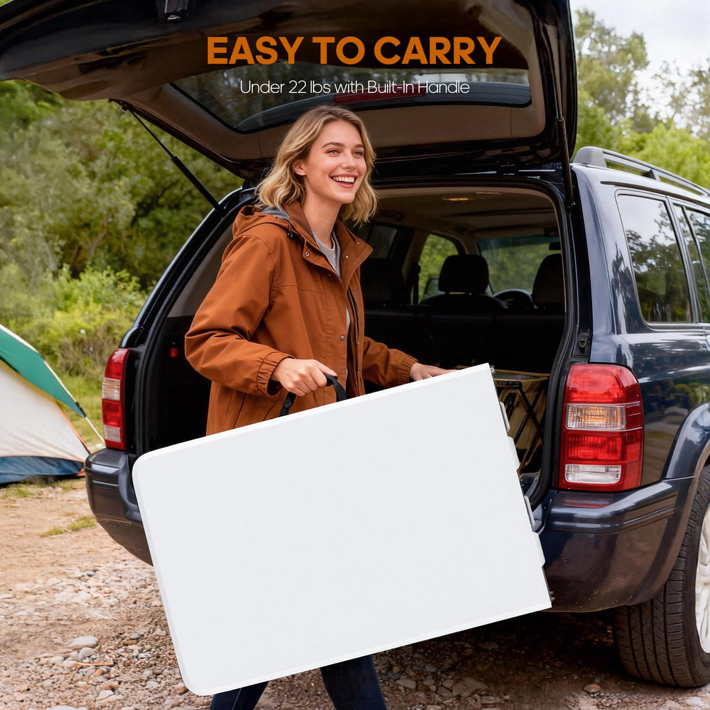 6ft Heavy Duty Folding Table White C600