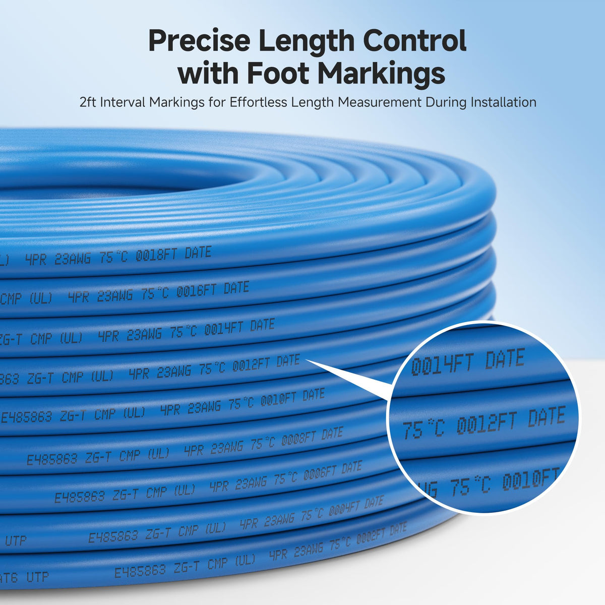 Cat 6 Cable 500ft Blue E15454