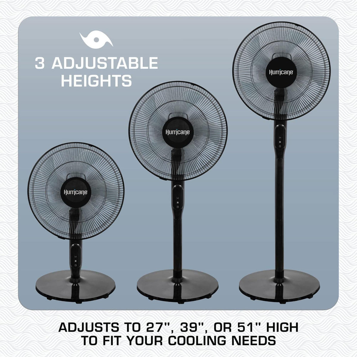 Black 16in Oscillating Pedestal Fan with Remote K3023