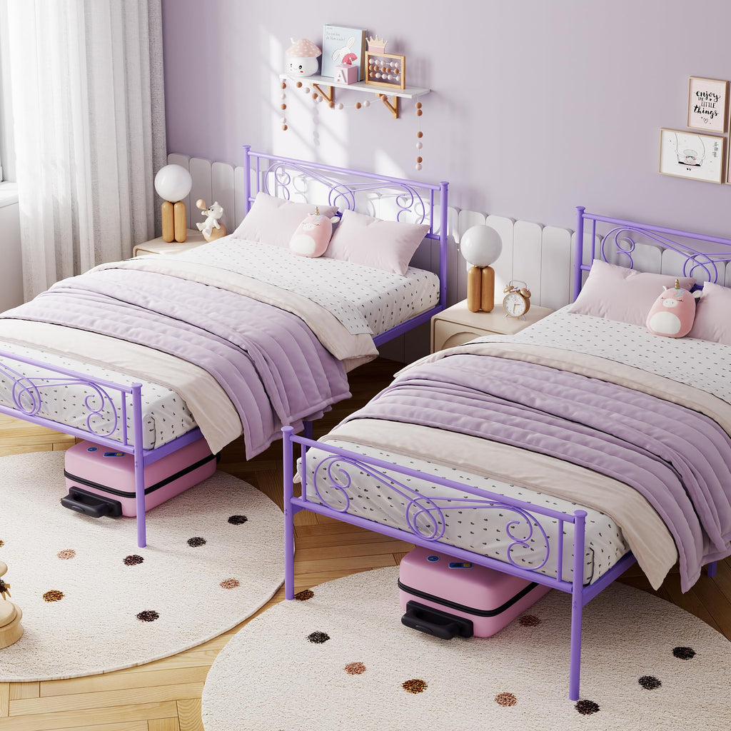 Twin Size Metal Bed Frame with Headboard I5595