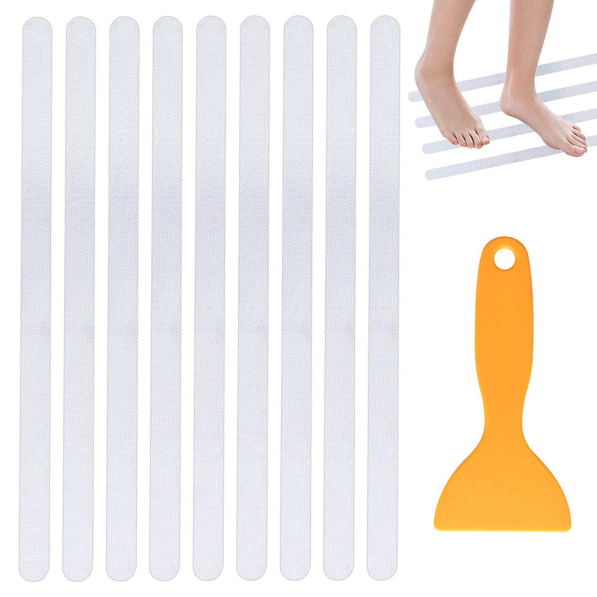 24 PCS Non Slip Adhesive Bathtub Stickers Q46317