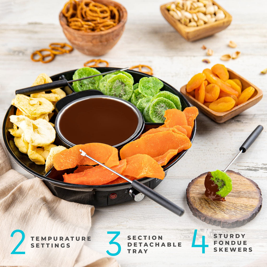 Electric Fondue Pot Set with Temperature Control A2712
