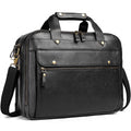 Black Leather 15.6 Inch Laptop Messenger Bag H85245