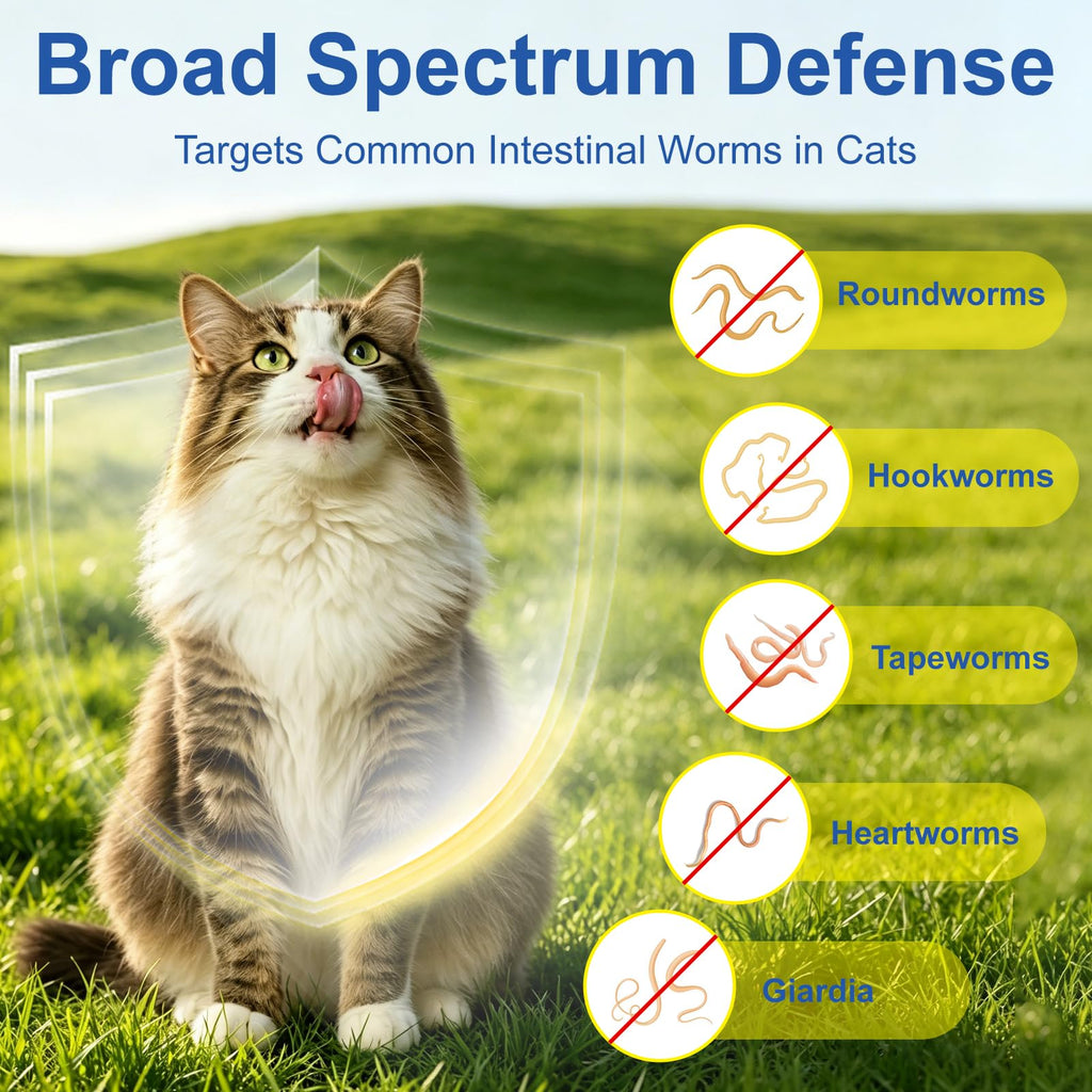 Broad Spectrum Dewormer Tablets for Cats and Kittens, 100 Tablets U36011
