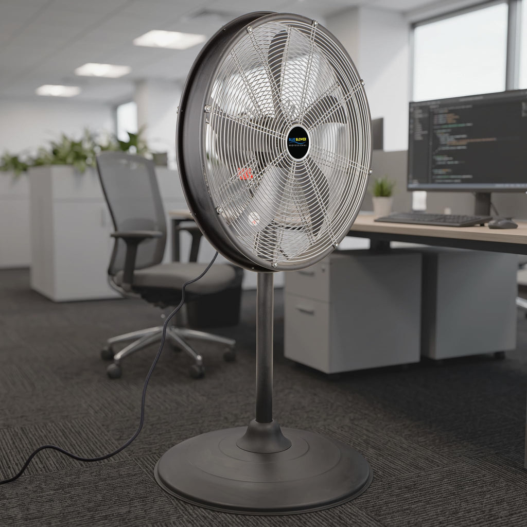 Blue High Velocity Oscillating Pedestal Fan V784