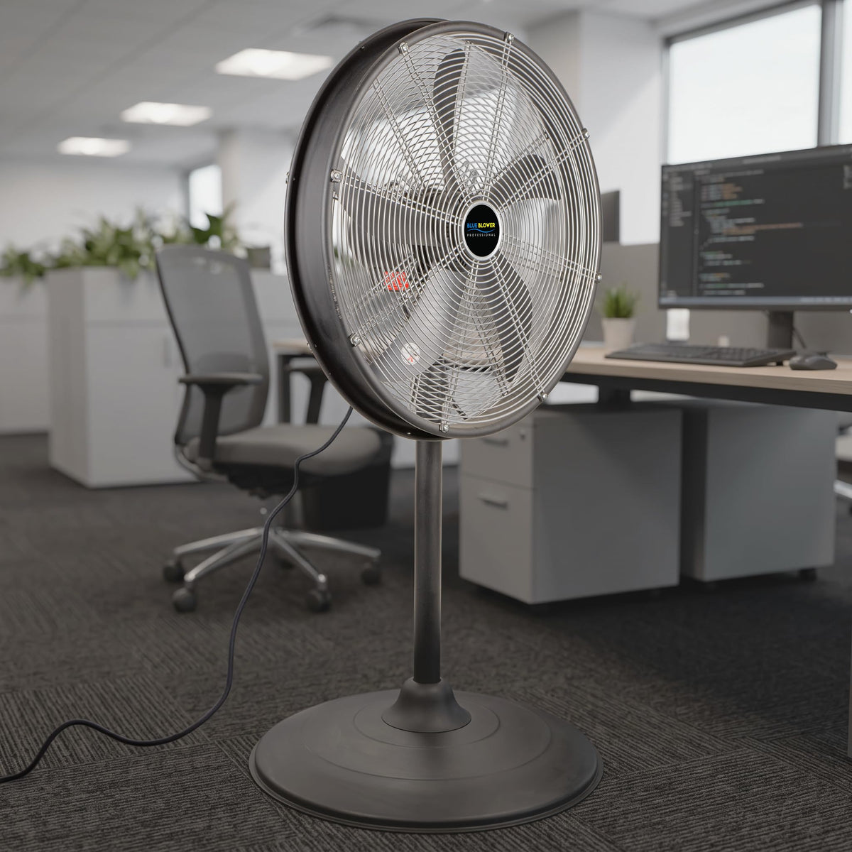 Blue High Velocity Oscillating Pedestal Fan V784