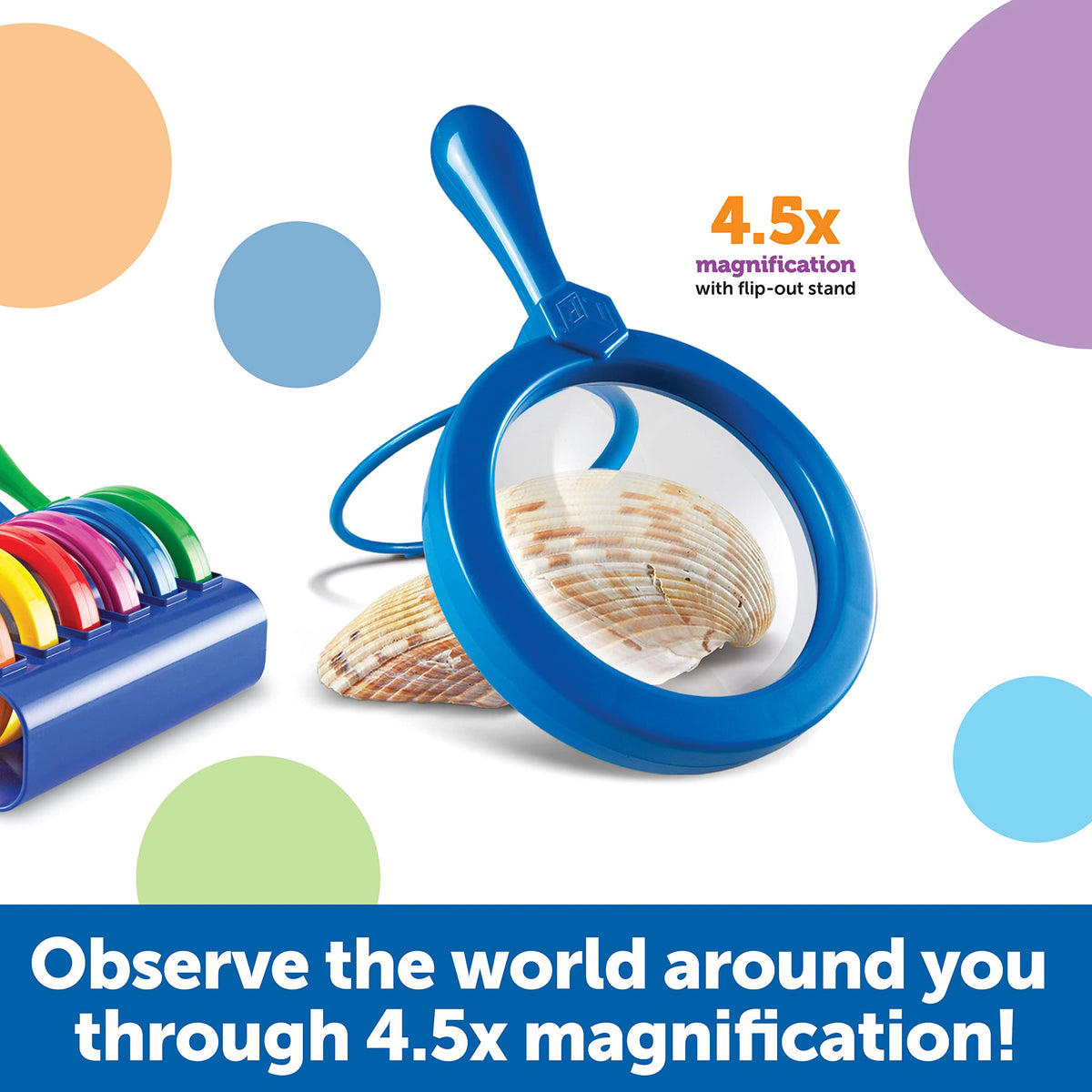 Jumbo Magnifiers with Stand 6 Pieces U134009