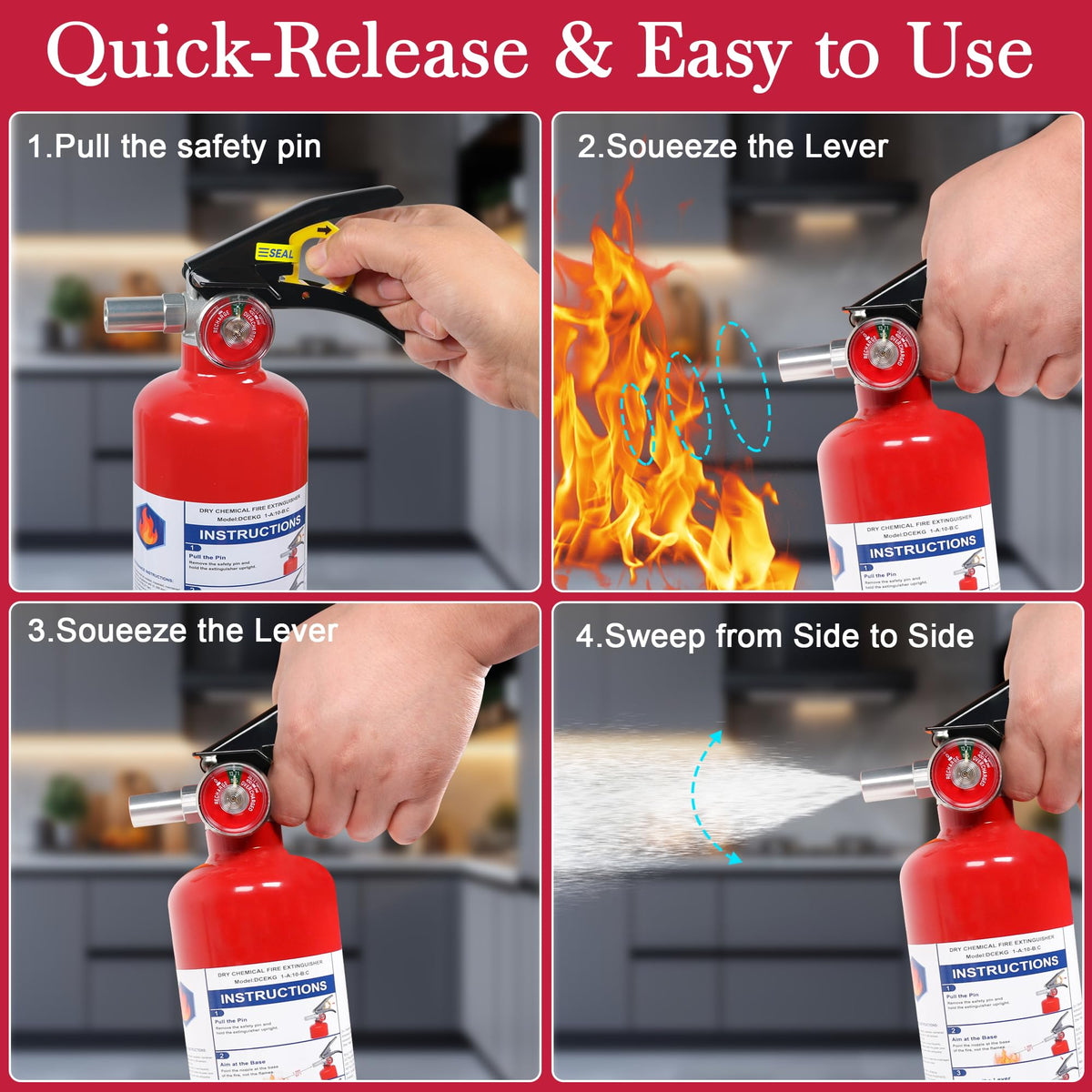 2.5lb Multi-Class Dry Powder Fire Extinguisher T191289