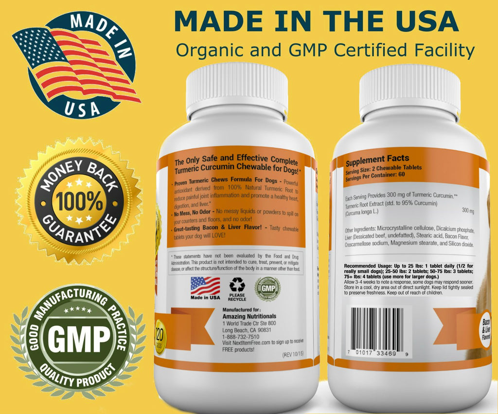 Turmeric Probiotics for Dogs Digestive Health Bundle A64239