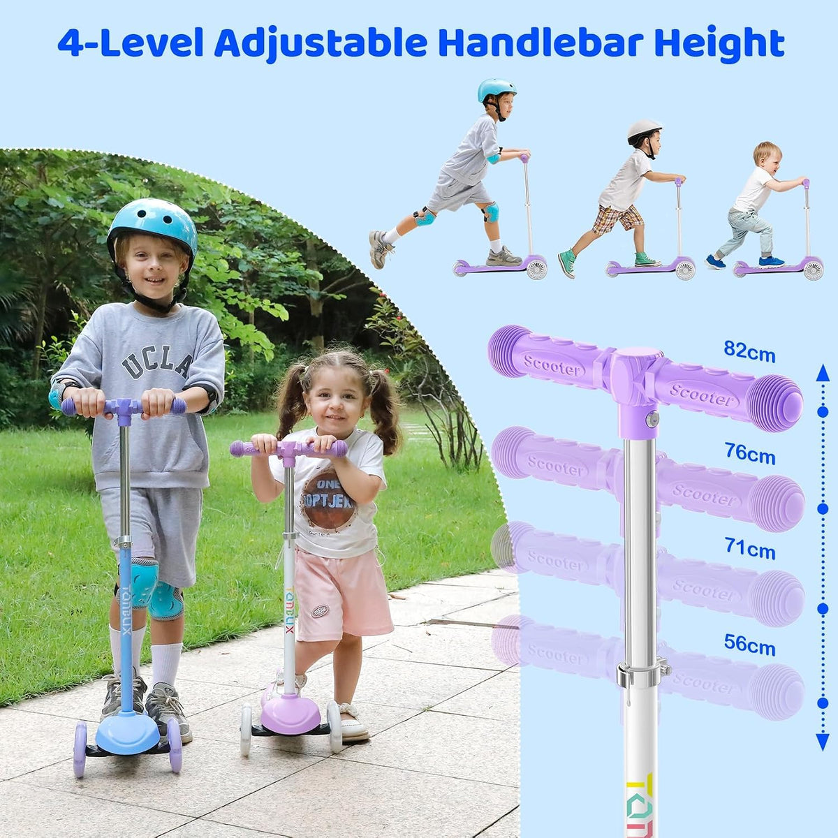 Kids 3-Wheel Scooter with Light-Up Wheels B42600