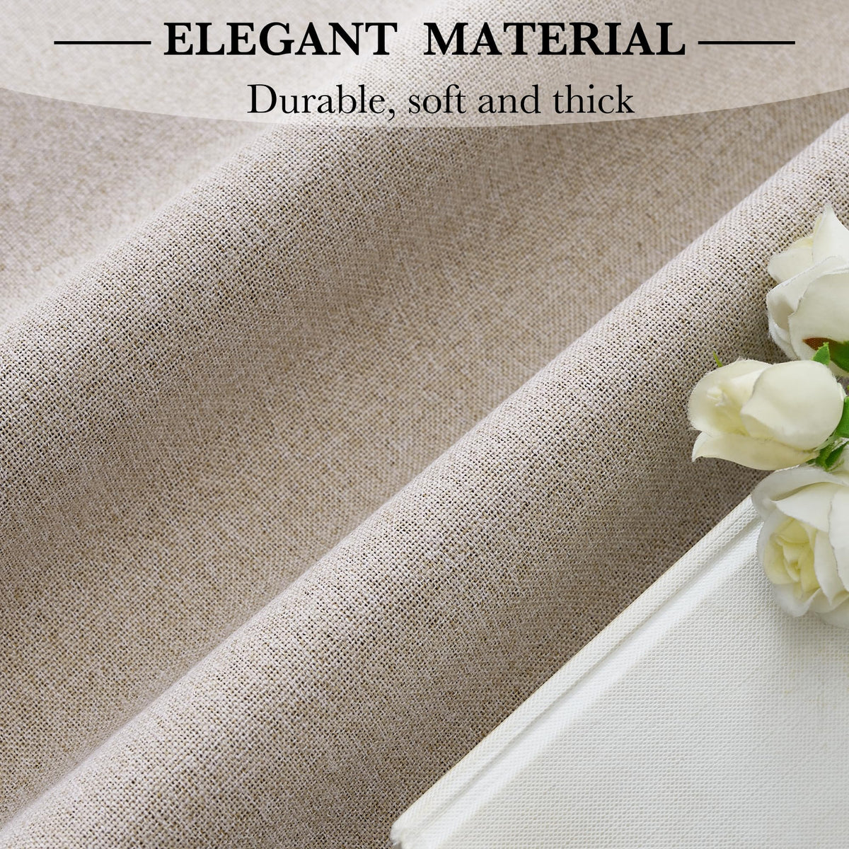 100% Blackout Linen Sliding Glass Door Curtains O145658