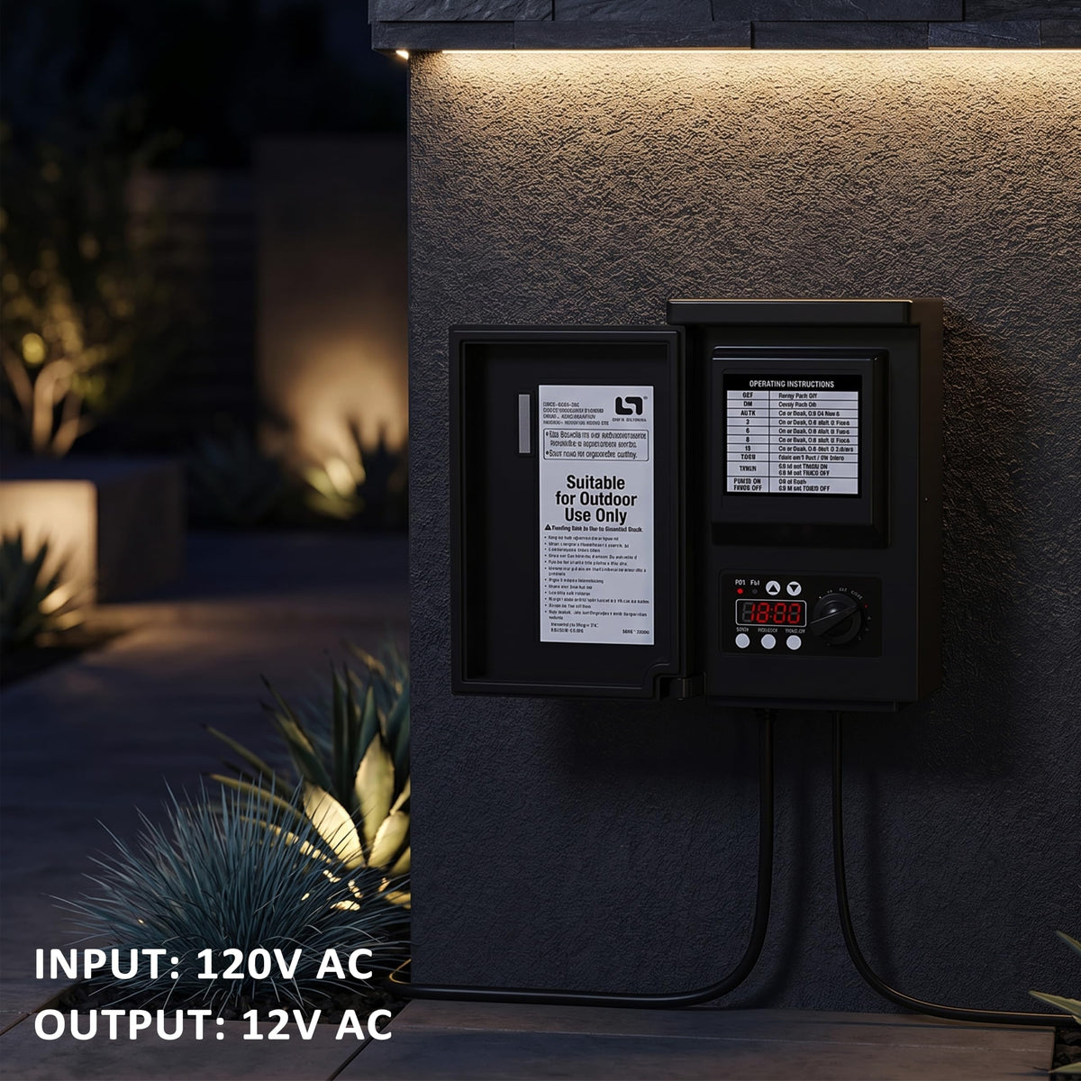200W Low Voltage Landscape Transformer R75681