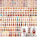 200 Pcs Dog Bow Ties Collars Set S160