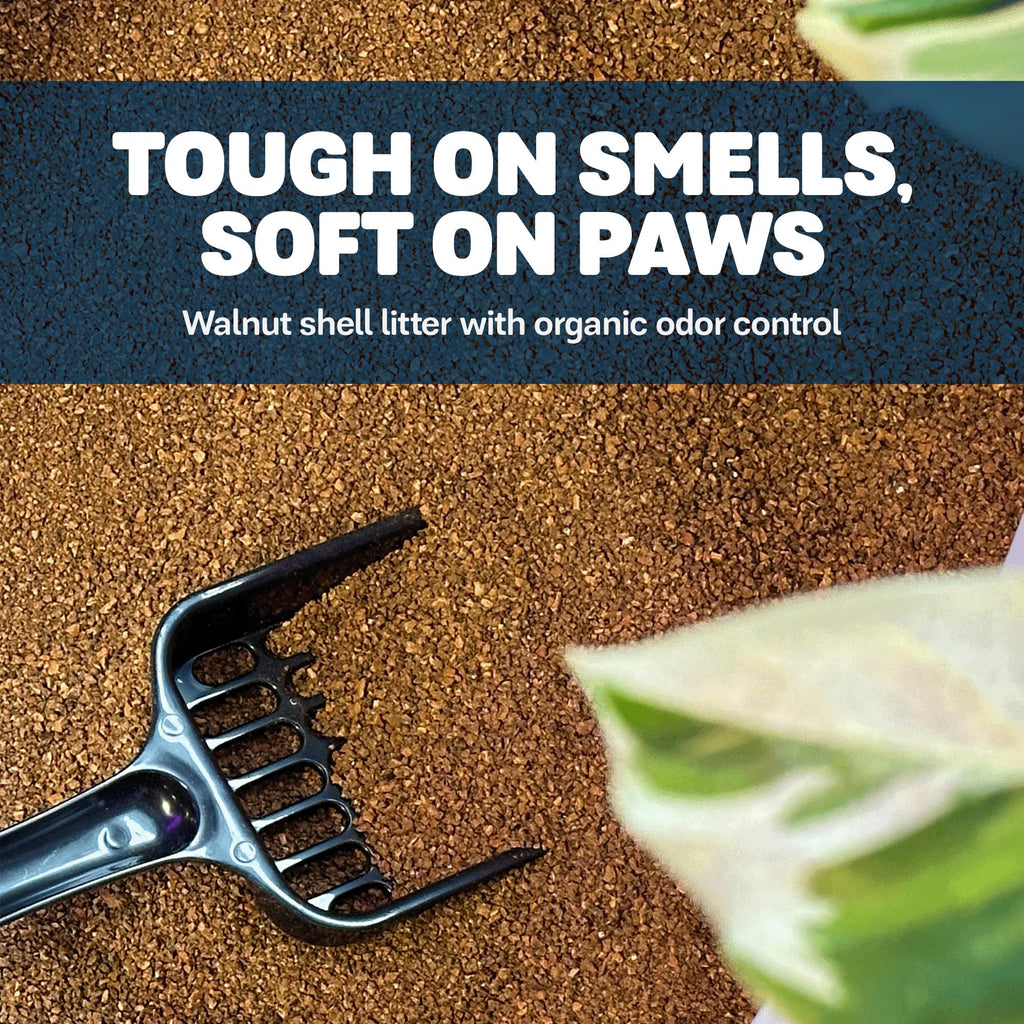 Walnut Shells Cat Litter, Multi-Cat, Unscented, 26 Lbs J835