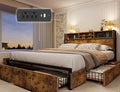 Queen Bed Frame with 6 Storage Drawers E71113